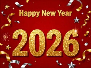 Festive 2026 New Year Greeting Celebration Design