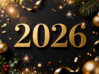 Festive 2026 New Year Greeting Celebration Design