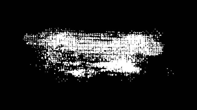 abstract ink splat brush grunge effect collection on alpha background