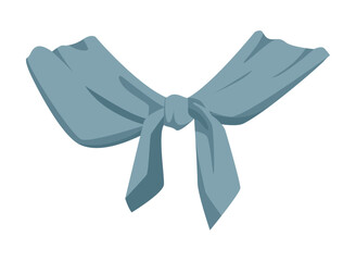 Blue headband scarf tied in a stylish knot on an isolated white background vector illustration
