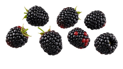 ia generated. Fresh raspberries isolated on a transparent background