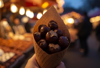 An Evening's Warmth: Chestnuts in a Paper Cone