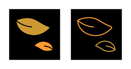 Leaf Fluttering in Wind Icon Design