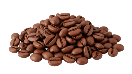 ia generated. Roasted coffee beans isolated on transparent background
