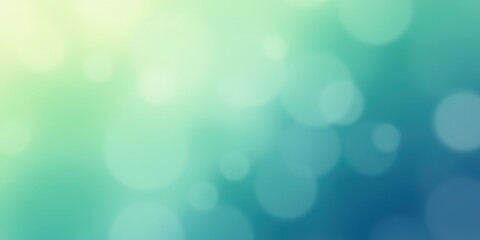Soft gradient background with blurred circles in green and blue hues.