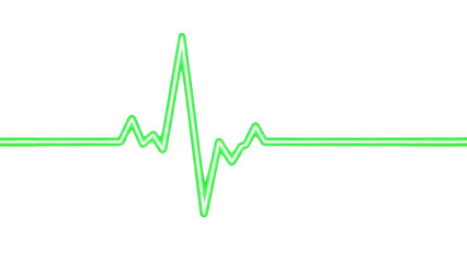 Green electrocardiogram line on black background heart rate