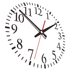 clock on white background