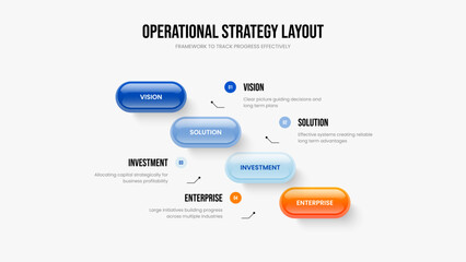 Investor Plan Four Element Diagram Slideshow Template. Consulting Planning 4 Step Infographic Presentation Design. Sales Insight Frame Layout Vector Illustration.