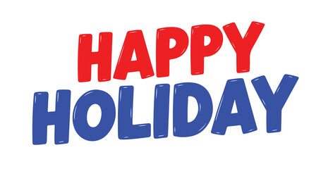 Happy holiday typography