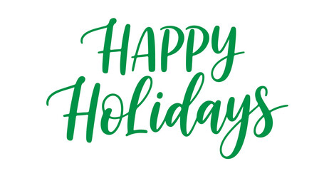 Happy holiday typography