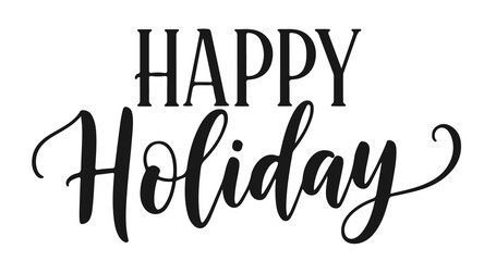 Happy holiday typography
