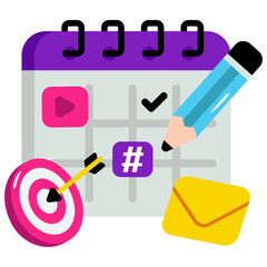 An icon design of target schedule 