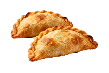 Two delicious baked pastries with golden brown crust