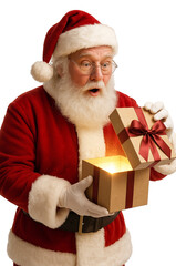 santa claus holding a gift