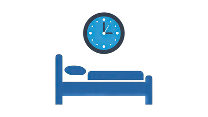Bedtime: Clock Showing Time Above Bed