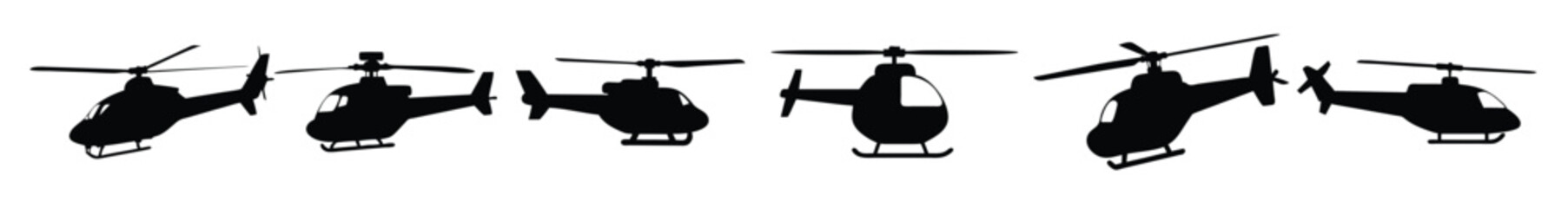 Helicopter vector silhouette-illustration collection