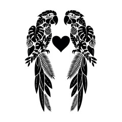 Abstract geometric composition with vibrant color accents