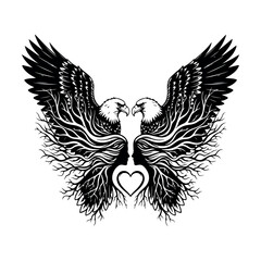 Abstract geometric composition with vibrant color accents