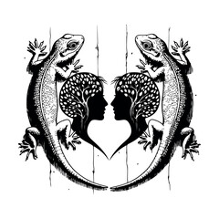 Abstract geometric composition with vibrant color accents