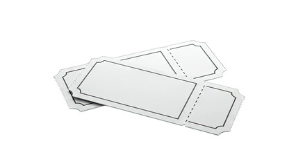Blank Tickets on White Background