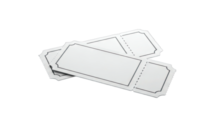 Blank Tickets on White Background