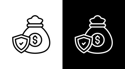 Safe Investment With Icon Set Design