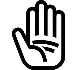 Obraz premium Hand Signal: Stop | Clean, isolated vector art for creative projects.