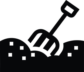 beach sand icon Black silhouette vector illustration on transparent background