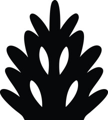 bush icon Black silhouette vector illustration on transparent background