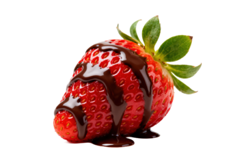 Delicious strawberry covered with chocolate for a sweet treat