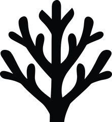 shrub icon Black silhouette vector illustration on transparent background