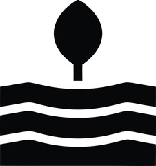 soil layer icon Black silhouette vector illustration on transparent background