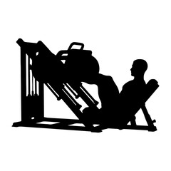 Vector Silhouette Pack of Gym Exercise Fitness Poses, Bodybuilding Training, and Workout Icons