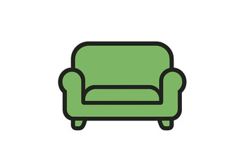 Minimalist green armchair furniture for modern home interior design and comfortable seating