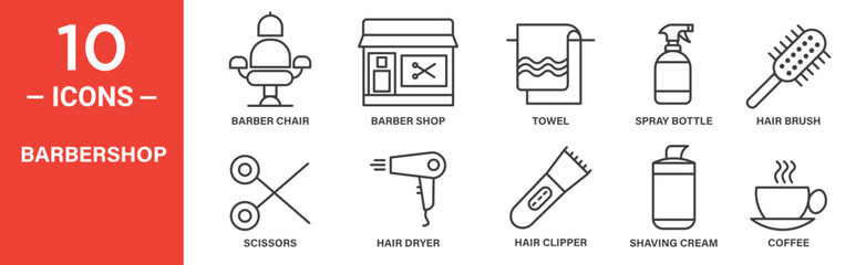 Barbershop Vector Icon Set
