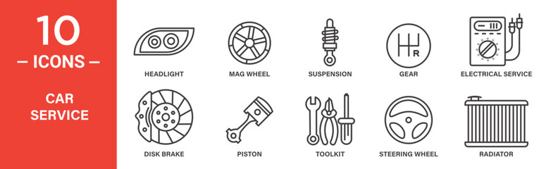 Car Service Icon Set