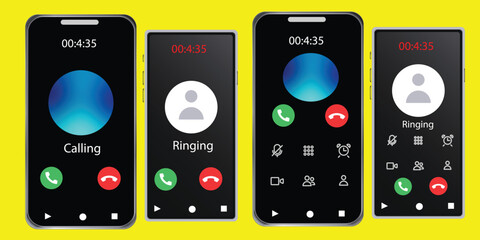 Mobile Phone Call Interface &ndash; Ringing and Calling Screen UI Design