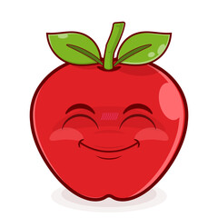 apple smile face cartoon cute