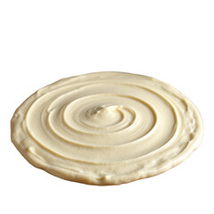 Fototapeta premium Gluten-free pancake batter rolled out on a table, isolated