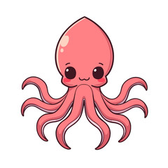 Squid Cartoon Design Very Cool