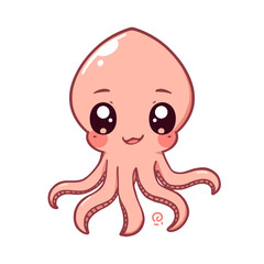 Squid Cartoon Design Very Cool