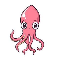 Squid Cartoon Design Very Cool