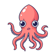Squid Cartoon Design Very Cool