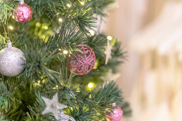 Festive Christmas shopping in a boutique offering bridal wear dresses and shoes with a bright...