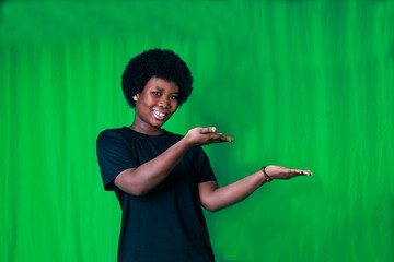 Presentation on green screen