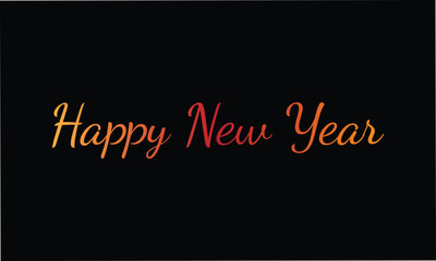 Happy New Year Typo Text Base Design with Isolated on a Black Background, 2026 Happy New Year Background. 