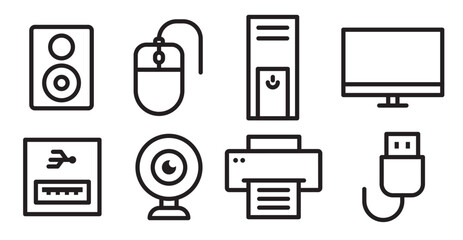 Computer Accessories Icon Set 