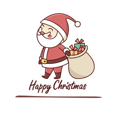 christmas card with santa claus