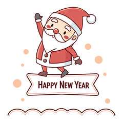 christmas card with santa claus