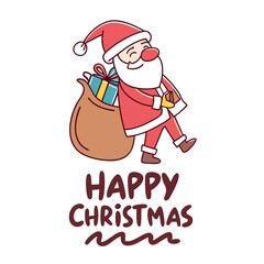 christmas card with santa claus